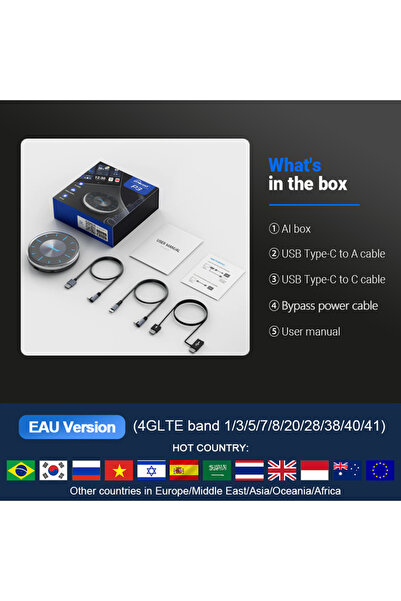 Choice EU Version Ottocast P3 CarPlay TV Box for Netflix Spotify Android Auto...