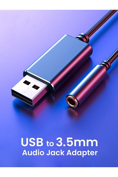 NIERBO USB to Aux Adapter USB to 3.5mm Jack Audio Cable  External Stereo Sound Card Support USB to TRRS ...