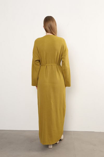 MANGOSTEEN Women's Knitwear Waist Tie Long Dress