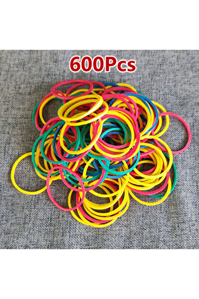 Choice ٦٠٠ قطعة من الأربطة الملونة، ٢٫٥ سم/١ بوصة، أربطة مطاطية عالية المرونة...