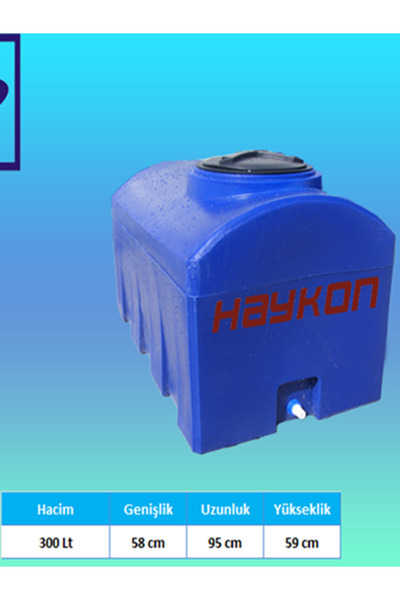 Promaster 300 Lt Kare Mavi Su Deposu Vana ve hortum ağzı Hediye Tankı Bidonu Karavan