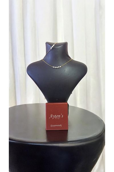 AYTENS TAKI Natural Moon Stone Necklace Bracelet Set