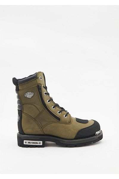 Harley Davidson Riddick 025m100552 Χακί Δερμάτινα Ανδρικά Μποτάκια
