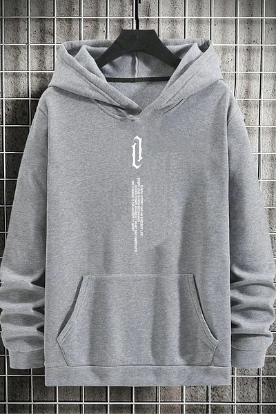 Pink Sky Oversize Hooded Sweatshirt - Printed