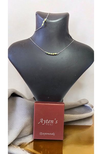 AYTENS TAKI Natural Jade Necklace Bracelet Set