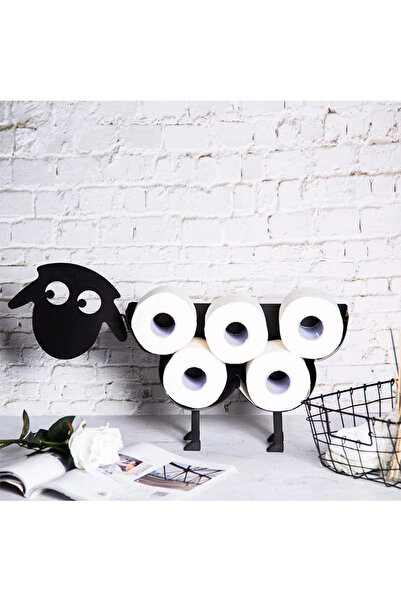 VKTECH حامل ورق تواليت معدني على شكل خروف مكون من قطعة واحدة مثبت على الحائط،...