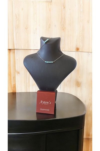 AYTENS TAKI Natural Turquoise Necklace Bracelet Set