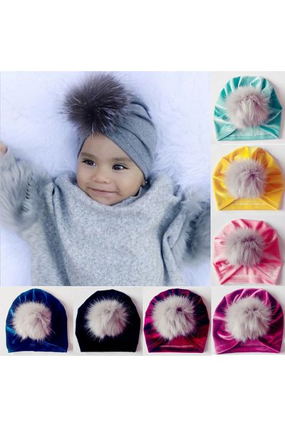 OEM Drool Velvet Baby Turban (Color: Black)