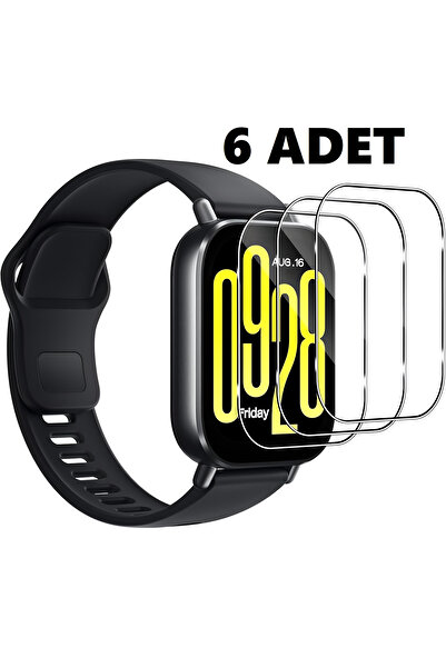 aheaks Xiaomi Redmi Watch 5 Active واقي شاشة نانو جيلاتين 6 قطع - رفيع ومرن