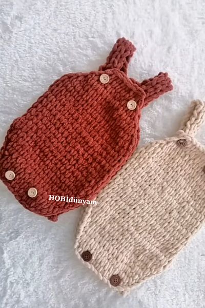 Alize Knitted Double Set Baby Rompers