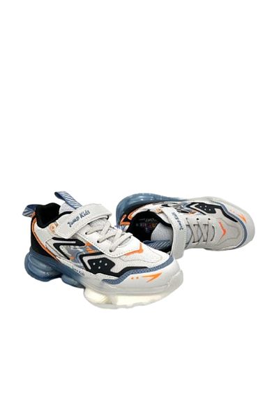 Jump 31053 Pantofi sport pentru copii cu talpă transparentă cu velcro gri