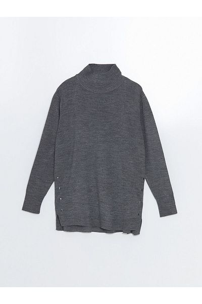 LC Waikiki Half Turtleneck Oversize Women's Knitwear Sweater