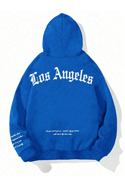 YUVEST Φούτερ με κουκούλα BLACKROCK Unisex Oversize LOS ANGELES