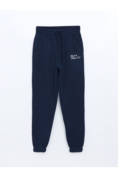 LC Waikiki Beli Lastikli Nakışlı Kadın Kalın Jogger Eşofman Altı