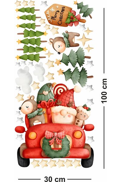 Grafikup Set de autocolante de perete din sticlă de călătorie de Anul Nou