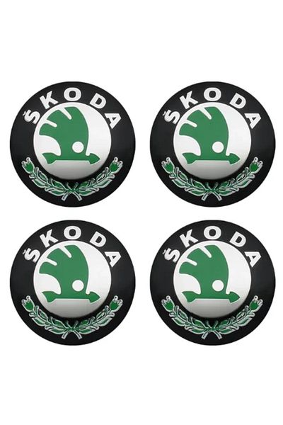 Choice Green 4pcs 56mm Car Wheel Hub Cover Badge Stickers For Skoda Octavia Mk2 Mk1 2 3 A5 A7 A8 Fabia Karo