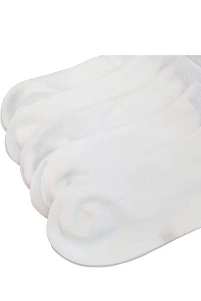 mod101 Set of 5 White Cotton Ankle Socks