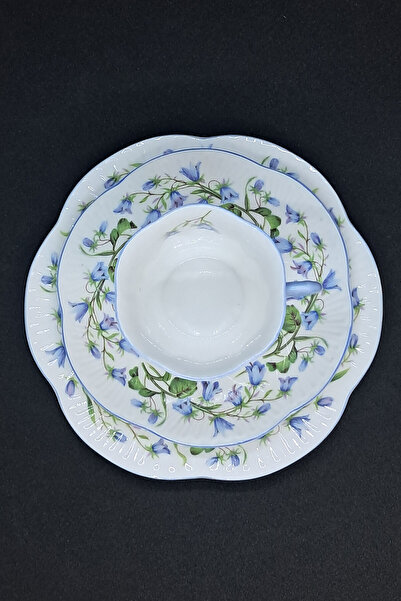 ABBETC Shelley Harebell 13590 Fine Bone China Antique Double Coffee 3 Pieces 130 ml