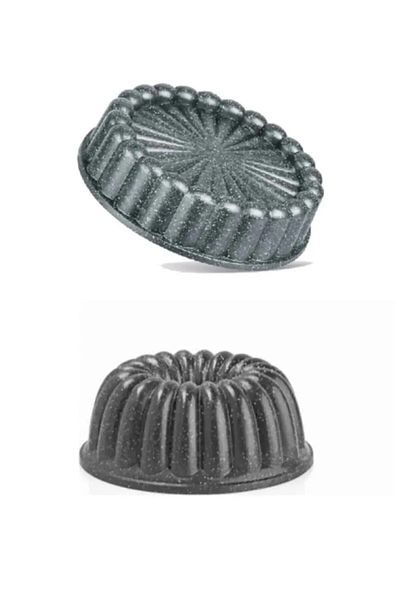 VENON Set of 2 - Granite Cake Baking Mold and Asyam Slice Cake Dowry Set