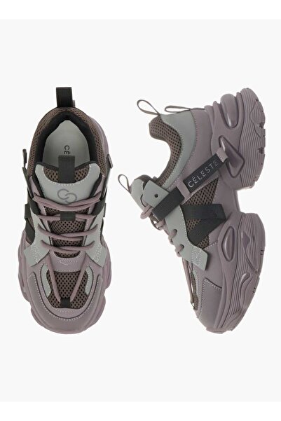 Celeste Women's Panelled Lace-Up Low Ankle Sneakers