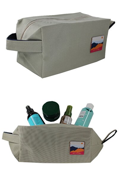 Sofist İstanbul Beige Make Up & Travel Bag Organizer Beige Mini Makeup and Travel Bag