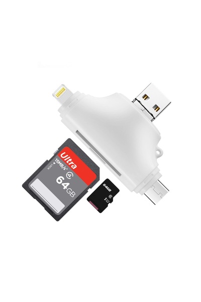 Foxyn Fxn-28 Android Iphone Type-c Lightning Usb Sd Micro Sd Kart Okuyucu Adaptör