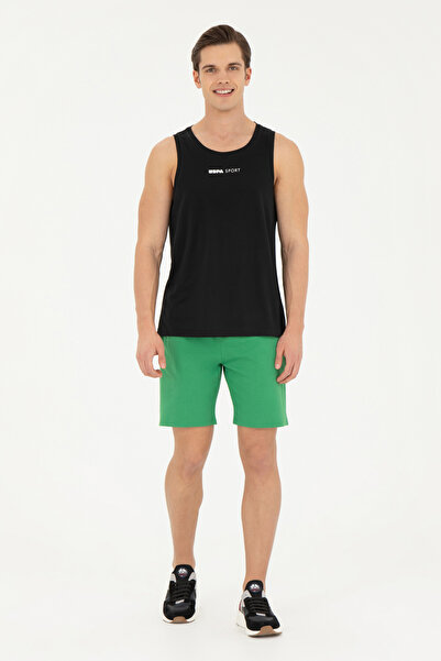 U.S. Polo Assn. شورت محبوك باللون الأخضر للرجال 50279636-VR054
