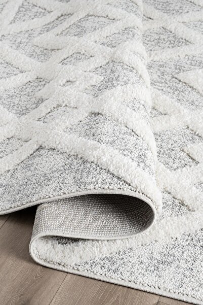WOOF HOME Nora Bukleli Premium Yumuşak Peluş Post Iskandinav Oturma Odası Sal...
