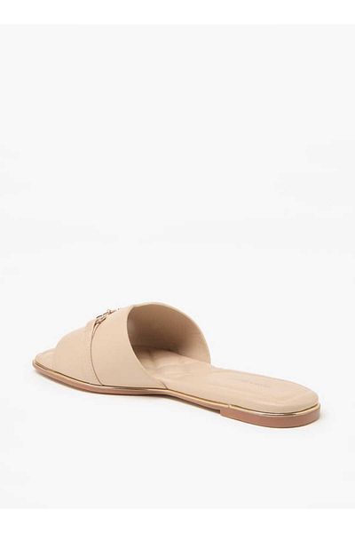 Flora Bella by Shoexpress Flora Bella Animal Print Slip-On Sandals with Logo Accent