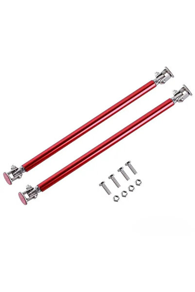 Choice3 قضيب فاصل أمامي وخلفي قابل للتعديل عالمي للسيارات، بطول 15 سم - أحمر،...