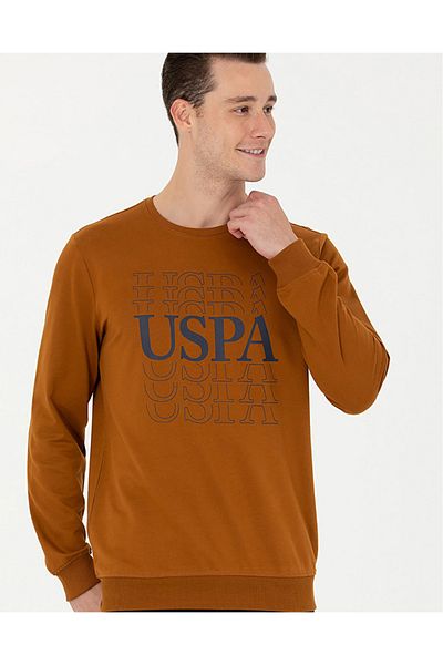 U.S. Polo Assn. U.S. Polo Assn. Hanorac pentru bărbați - Crew Deck, Mustard, D.M.K. 1667982 .OTHE