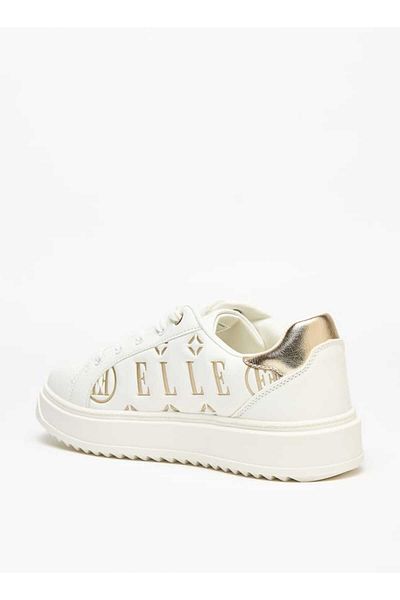 ELLE Women's Logo Print Lace-Up Sneakers