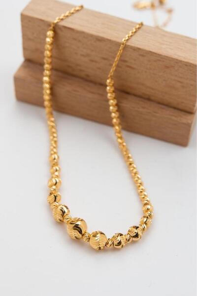 latif kuyumcu 22 Ayar Altın Kolye Kalemli Süzme Toplu Kadın Kolye LKKLY1142