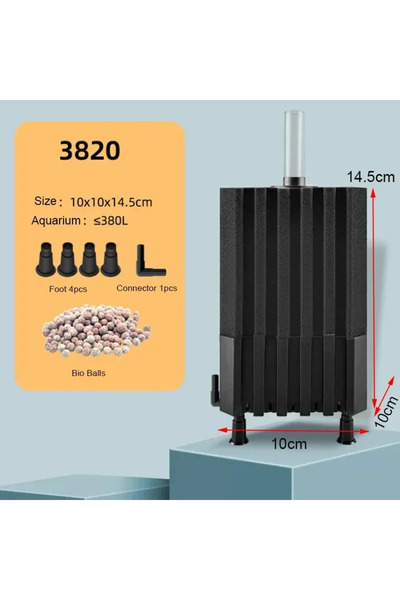 Choice1 فلتر إسفنجي حيوي كبير جديد، 10 سم × 10 سم × 14.5 سم، لأحواض أسماك الز...