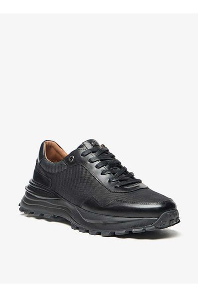 Duchini Men's Textured Lace-Up Low Ankle Sneakers