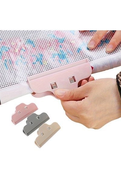 Choice 3Pcs Diamond Painting Clips Plastic DIY Sealing Clamp Cross Stitch Clip Tool Diamond Art Holder C...