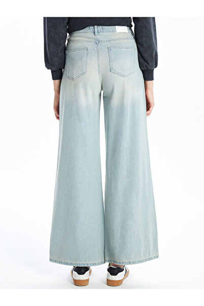 LC Waikiki Blue Wideleg Women's Jean Trousers