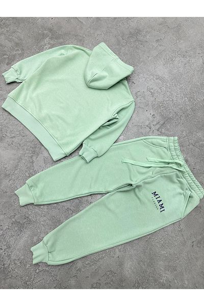 KAPROLLI 100% Cotton Kids Bottom Top Tracksuit Set 3 Thread Rasterless Hooded Nursery School Set