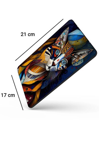 SonicTouch نمط قطة التنين - لوحة ماوس ألعاب غير قابلة للانزلاق مقاس 17 × 21 سم