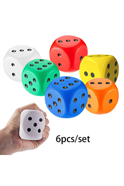 Choice1 ALI-FH-D-1273102 6/12pcs/set Large Foam Dice Soft Jumbo Dot Dice 6 Si...
