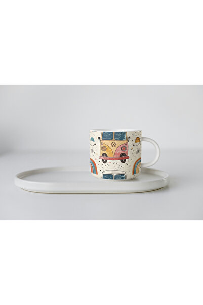 EYBaskı Tasarım كوب بورسلين أبيض مطبوع عليه فوسفوس