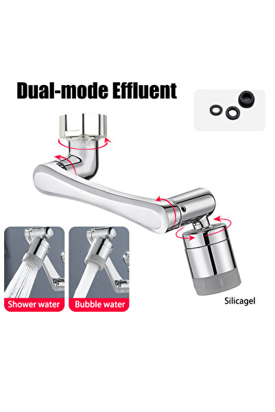 Choice 2 Mode 1080° Universal Rotation Faucet Extender Kitchen Robot Arm Exte...