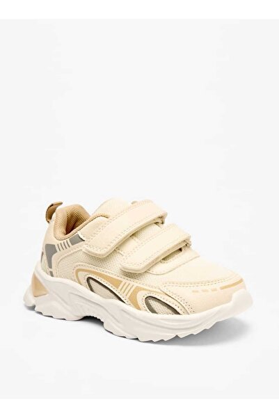 Juniors Panelled Sneakers with Hook and Loop Closure