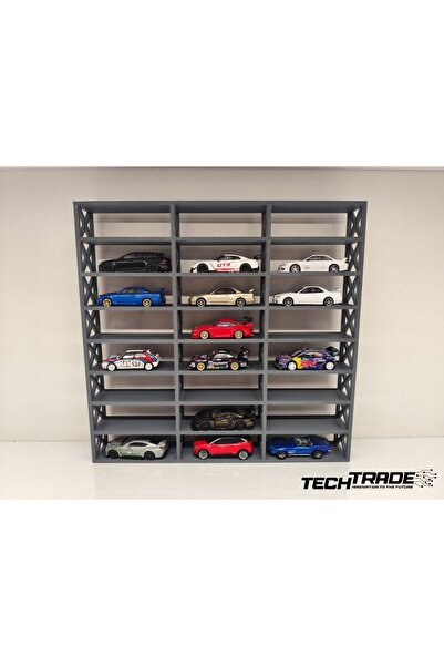 Tech Trade 1:64 Ölçek Diecast Model Araçlar için Masaüstü 24 Araçlık Sergilem...