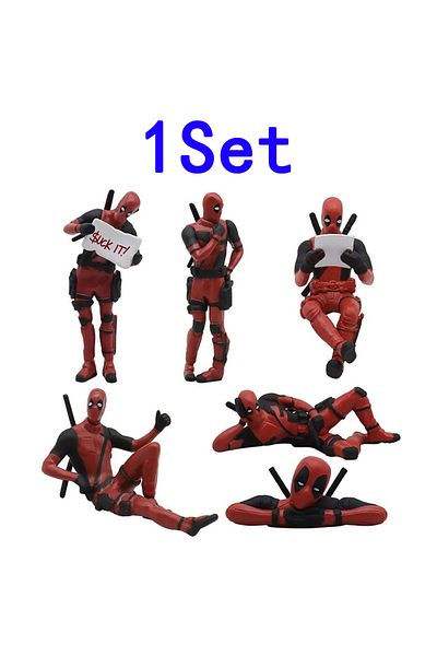 Choice 6pcs 1set Deadpool & Wolverine Figure Deadpool 3 Figure Cool Cute Movie Figure Toy Doll Model Plush
