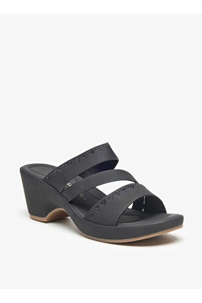Le Confort Embellished Slip-On Sandals with Block Heels