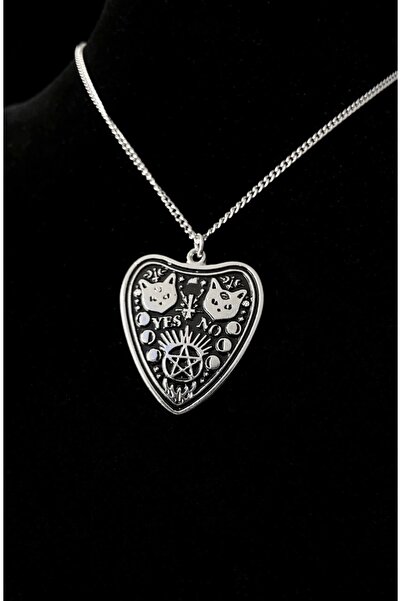 DarkellaStore Gotik Punk Kedili Siyah Ouija Kolye