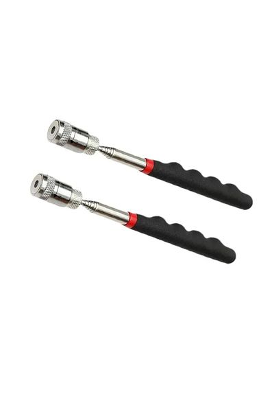 Choice 2pcs Telescopic Magnetic Iron Suction Rod With Led Light Metal Pick-up Tool Diy Strong Magnetic Meta