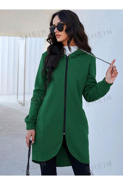 Cardee Green Hooded Sweat Tunic