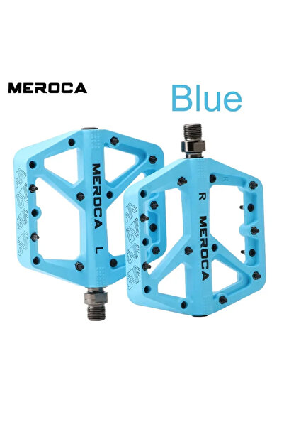 Choice دواسة دراجة جبلية زرقاء من ميروكا، مصنوعة من ألياف النايلون، مزودة بمح...